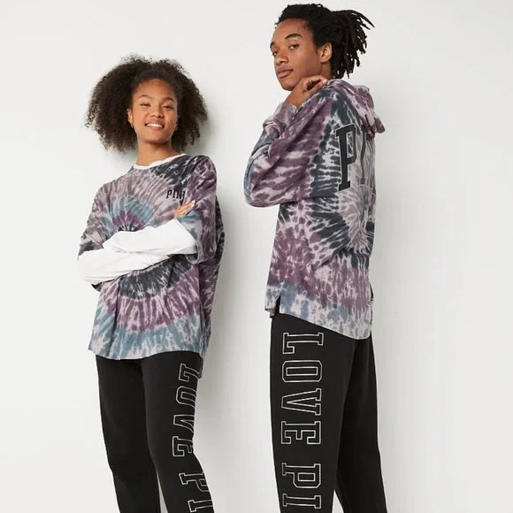 VS PINK COTTON OVERSIZED HOODED T-SHIRT - Picture 5 of 5